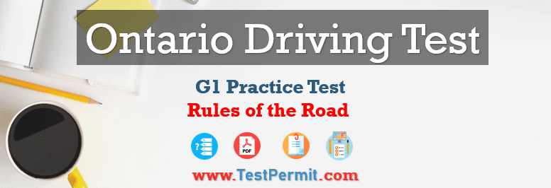 G1 Rules of the Road Practice Test 2025 Ontario