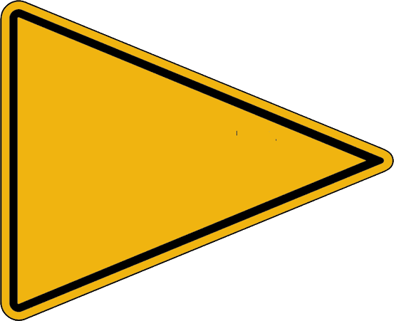 Pennant Shape Traffic Sign
