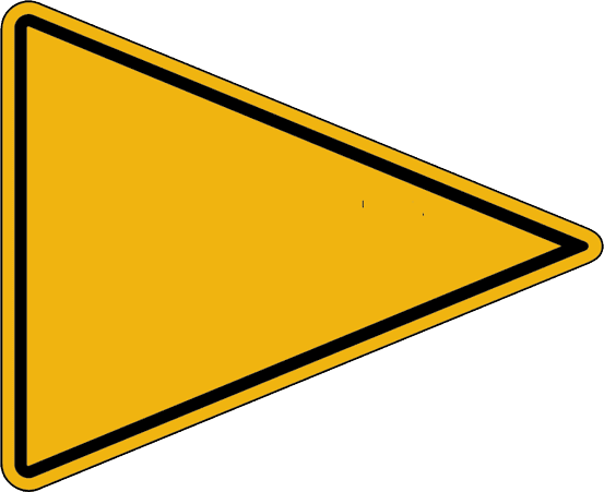 Pennant Shape Traffic Sign