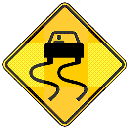 Slippery Road Sign (USA): What Does it mean?